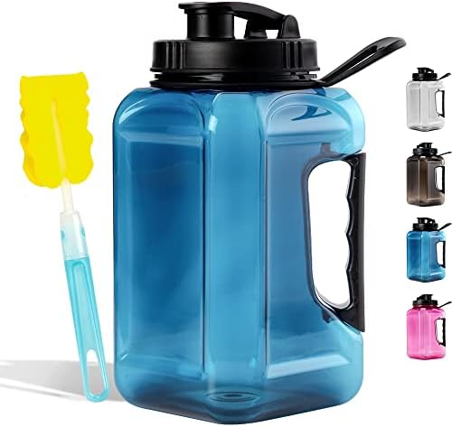 Watmhhjq 70oz Polu galona flaširana velika boca s vodom s ručicom, nepropusno BPA besplatno kućni ljubimci Sportske boce za vodu Big