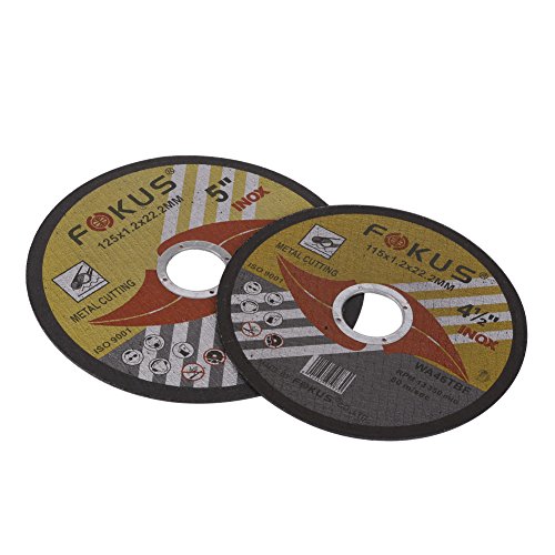 FOKUS Ultra tanki disk 5 '' od 0,045 '' Metal i od nehrđajućeg čelika odsječeni kotači za kutnu brusilicu, 7/8 '' Arbor Pack od 25