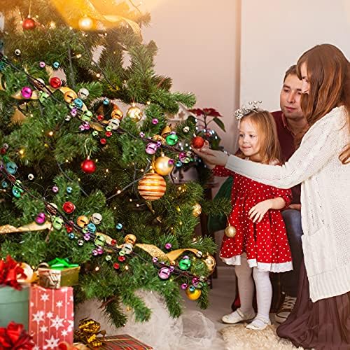 Višebojni božićni ukras božićna žarulja lopta vijenac viseće šauble šareni božićni vijenac šareni ukras kuglice za božićno drvce kamin