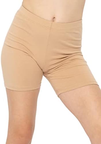 Stretch je Comfort Girl's Cotton Biker Shorts | 3 pakiranje | Veličina 4-16 |