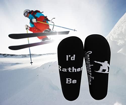 G2Tup 2 pari skijajući čarape Skijaš poklon snowboarder casual čarape za ljubitelje snowboarda, radije bih bio snowboard