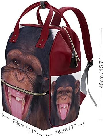 FunnyStar Big Monkey Orangotan Face Lice Tiskana pelena za pelene Baby Bagpack vrećice za pelene vodootporne torba za putničke rame