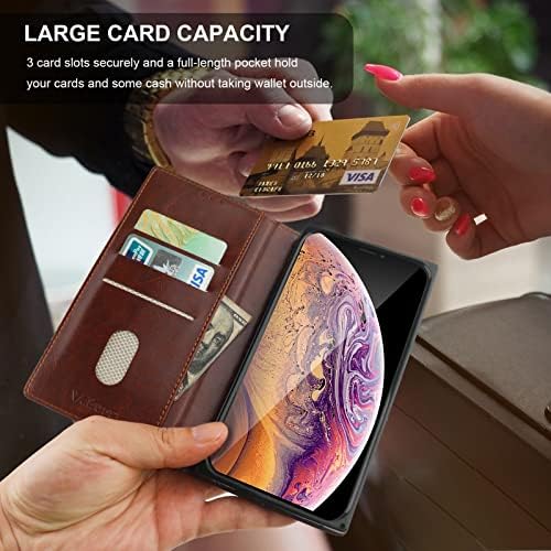 Kompatibilan s torbicom za novčanik s držačem za kartice, preklopnom knjigom, postoljem od PU kože, utorom za memorijsku karticu, postoljem
