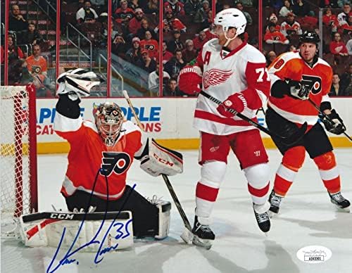 Steve Mason Autographid 8x10 Photo Philadelphia Flyers JSA - Autografirane NHL fotografije