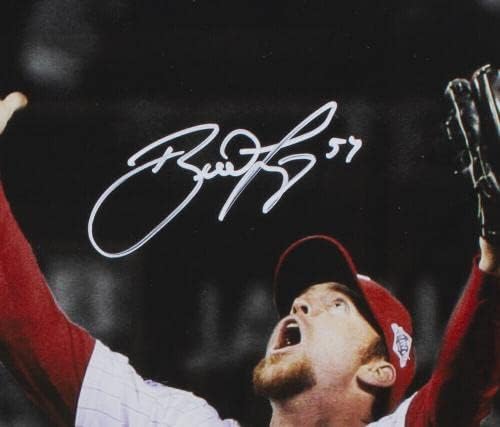 Brad Lidge Carlos Ruiz potpisao je uokviren 16x20 Phillies WS Spotlight Photo JSA holo - Autografirane MLB fotografije