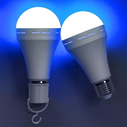 Punjive žarulje [2 kom], 12-vatna LED plava žarulja u nuždi, 1200 mAh rezervna žarulja za kućnu dekoraciju trijema