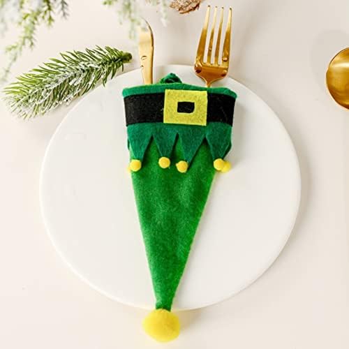 Kuhinjski uređaji Božićni ukrasi mali šešir set vilica dekoracija stola u stilu Hoho torba za vilice Set boca vina kruh maslac pribor
