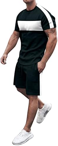 Ljetni kratki setovi za muškarce velike i visoke posade modni mišićni mišićni majica Kratka moda Majice za ljetnu odjeću