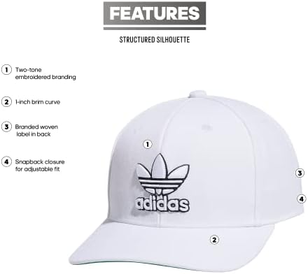 Adidas Originals muški moderni strukturirani visoki kruni strukturirani prije krivulja Snapback Podesivi šešir