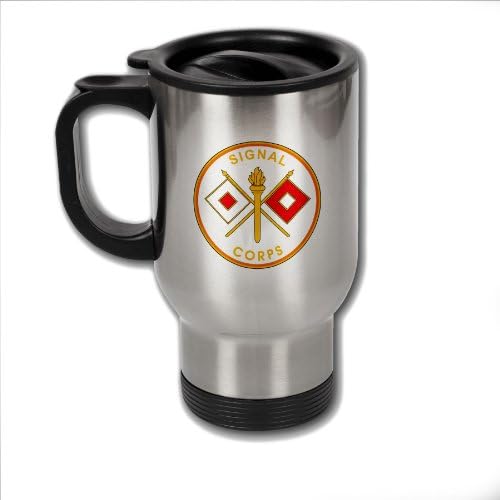 Expressitbest šalica za kavu od nehrđajućeg čelika s pločom podružnice američke vojske Signal Corps