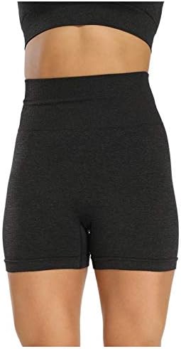 Treninge kratke hlače žene visoki struk kratke hlače guza dizanje lepršavih kratkih kratkih hlača rastezljivih udobnih kratkih hlača