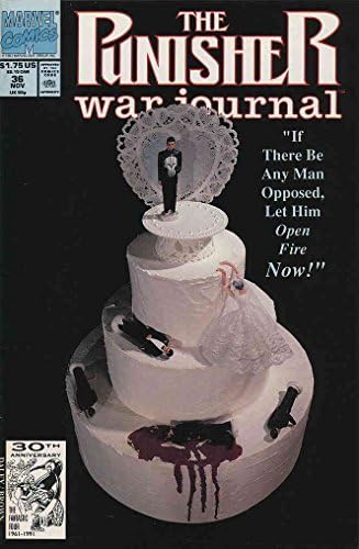 Punisher ' s ratni časopis, 36; stripovi o meniju / naslovnica za svadbenu tortu