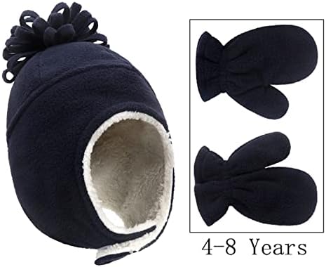 Zimski šešir za bebe i rukavice u boji, dvobojni šešir, šešir za djevojčice