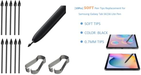 [10pcs] OEM TAB S6 Meki vrhovi, NIBS [0,7 mm] Zamjena za Samsung Galaxy Tab S6/S6 Lite Stylus S olovka