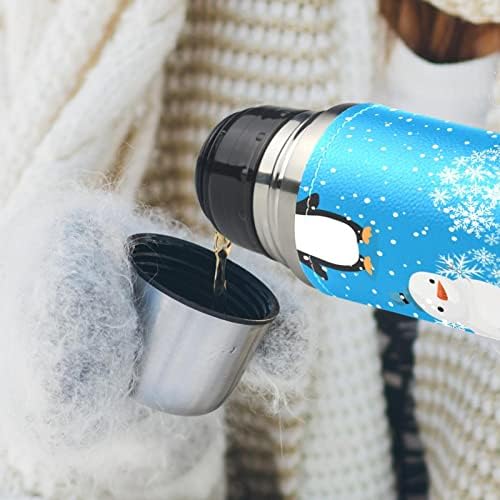 Šalica za kavu, termos, putnička šalica, kava za kavu, izolirana šalica za kavu, 2022. Zimski snjegović Penguin