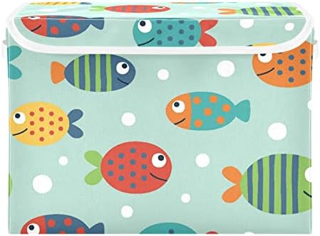Innewgogo Marine Animal Fish Confins s poklopcima za organiziranje organizatora s poklopcem s ručkama Oxford Cloth Cube kutija za pseće