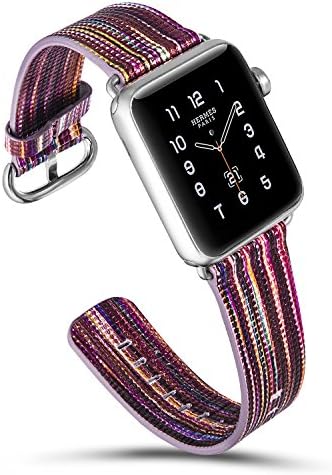 Pierre futrola kompatibilna s Apple Watch Band 45 mm 44 mm 42 mm, originalna kožna traka zamjenska remen kompatibilna s Apple Watch
