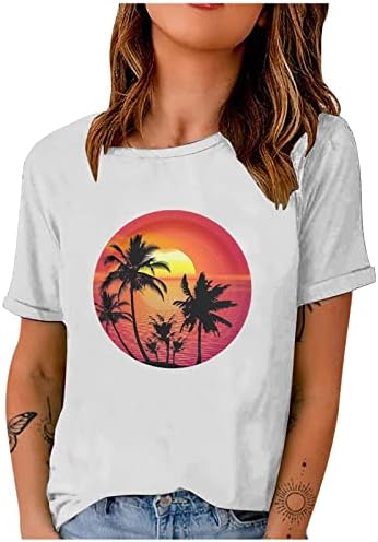 Sunset Beach majice za žene plaža Palm thirt Smiješno ljeto Havajski odmor majica Poklon za tinejdžere djevojke