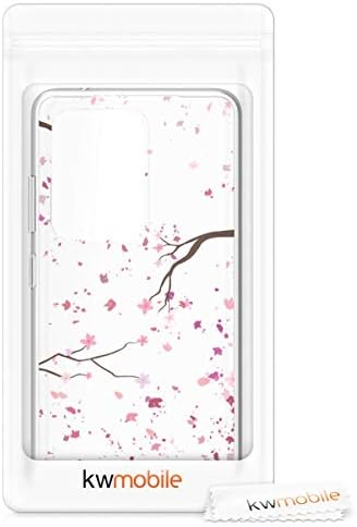 KWMobile Clear Case kompatibilan sa Samsung Galaxy S20 Ultra - Telefonski futrola meka TPU poklopac - cvjetovi trešnje ružičasto/tamno