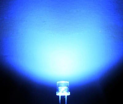 100pcs 3mm plava LED svjetiljka s ravnim vrhom 3mm plava LED glava s ravnim vrhom plava svjetlost širokokutna