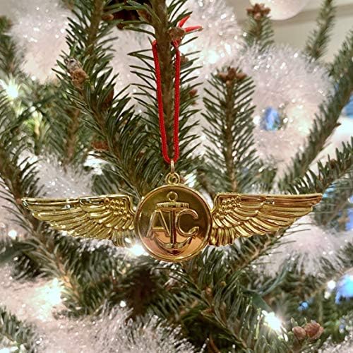 Patriot Accessories Army Osnovni padobranski padobrana za skok krila Kromirani metalni božićni ukras