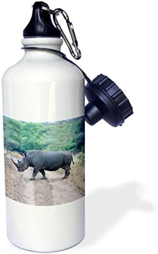 3Drose Južnoafrička bočna boca s nosorovima, boca s vodom, 21 oz, bijela