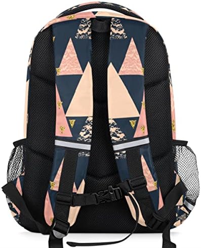 Cfpolarni geometrijski trokut ružičasti studentski ruksak s ruksakom odjeljka za prijenosno računalo za žene muškarce studentice tinejdžeri
