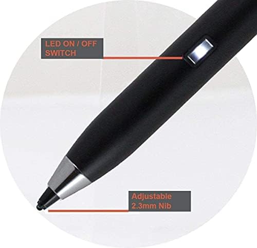 Broonel Black Fine Point Digital Active Stylus olovka - Kompatibilno s Asus Rog Zephyrus Duo SE 15 IGRAČKI LAPTOP, 15.6 ”