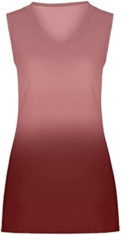 Opuštene majice za žene modne Ležerne majice s gradijentnim četvrtastim vratom lagane majice kratkih rukava Plus size ljeto