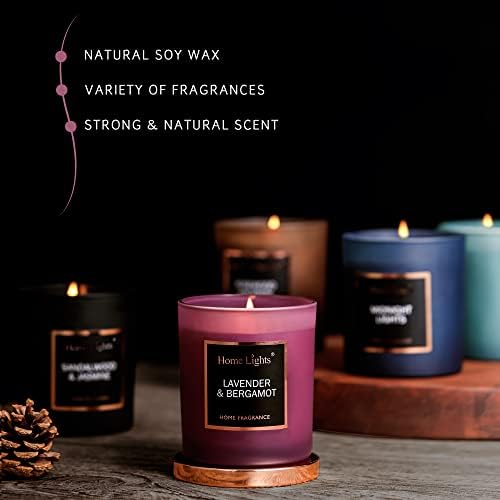 Miris soje svijeće, 35 sati vrijeme spaljivanja, prirodni sojin vosak, poklon za dekor domaćeg mirisa za žene i muškarce, lavanda i