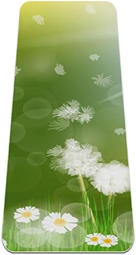 ; Prekrasna zelena travnata cvjetna lopta na napuhavanje vrhunska gusta ekološka gumena prostirka za jogu za zdravlje i fitness Protuklizna