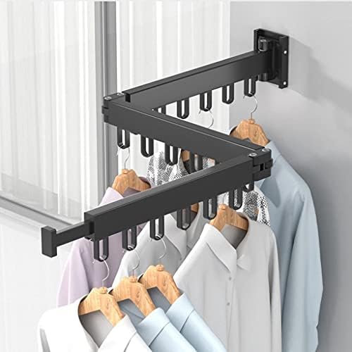 Sklopivi stalak za odjeću za odjeću za zidnu montažu uvlačiva unutarnja i vanjska sušilica za rublje, aluminijska kućna linija za pranje