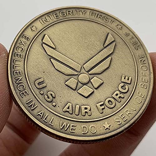 Nas Lightning Interceptor Fighter Suvenir Coin Vojni navijači brončane pozlaćene izazove Komemorativni novčić