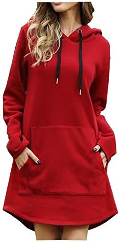 RMXEI Trench kaputi za žene duge dužine labave ležerne kapuljače pulovera s velikim džepom