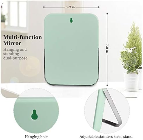 Minimalističko malo ogledalo za šminkanje sa stalkom za radnu površinu, zidno viseće ogledalo za toaletni stolić, dekor sobe, sklopivo