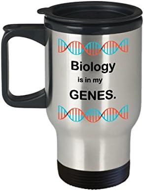 Biološka putnička šalica - biologija je u mojim genima. - Smiješan dar za biologa