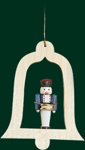 Rudolphs Schatzkiste Dekoracija božićnog drvca zvona i ukras bubnjara Seiffen Božićno drvce 8,5 cm Ore planine Novo