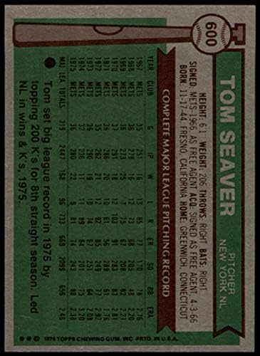 1976. Topps 600 Tom Seaver New York Mets Ex Mets