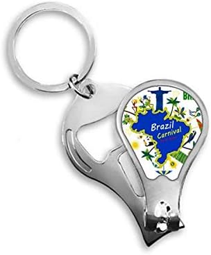 Mount Corcovado Brazil Maps Brazil Carnival FingerNail Clipper Chipper Otvarač ključeva Ključni lanac