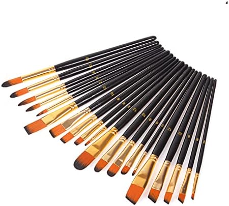 Czdyuf crni drveni stup 5 setova četkica za akvarele najlonske boje četkice za pribor za slikanje učenika (boja: e, veličina