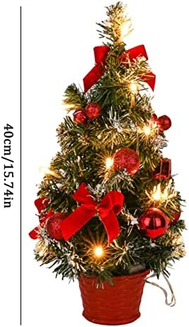 40 cm Tabletop božićno drvce Mini borovi Konusi umjetno božićno drvce za stol gornji stol Geometrijski ukrasni predmeti