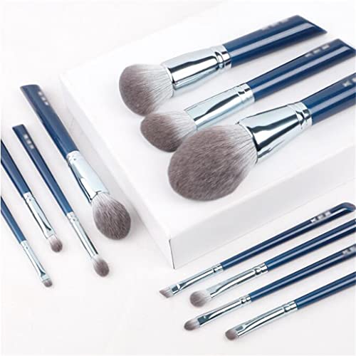 Nebesko plavi set četkica za šminkanje od super mekih vlakana 11pcs kvalitetne kozmetičke olovke za lice i oči