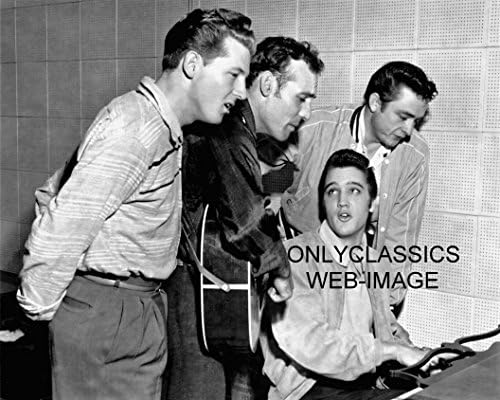 Samo Klassici Johnny Cash Elvis Presley Jerry Lee Lewis i Carl Perkins 8x10 Photo Piano Gitara