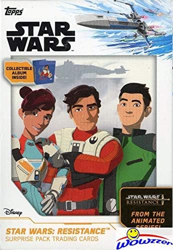 2019 Topps Star Wars: Tvornica otpora zapečaćena kutija za vješalice! Iz animirane serije! Uključuje 18 karata i 1 albuma kolekcionara!