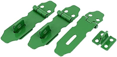 X-DREE 3 SET 2,95 Duljina vrata Sigurnosni zeleni metal Hasp Set za ladice (3 set 2,95 '' Longitud Puerta Seguridad contunto de cerrojo