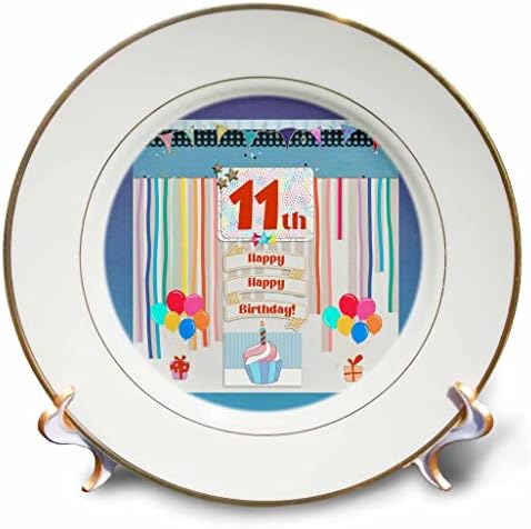 3Drose Slika 11. rođendanske oznake, cupcake, svijeća, baloni, poklon, streamers - ploče