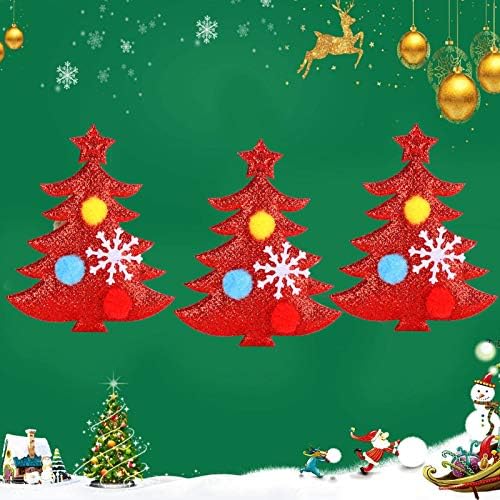 Vifemify božićni predmeti - 40pcs crveni božićni ukras DIY božićno drvce flastera viseći drveni pribor za zabavu dekor