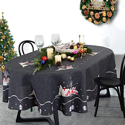 SIMHOMSEN tamno sivi snjegovićni stol za božićni odmor, strojni vez,