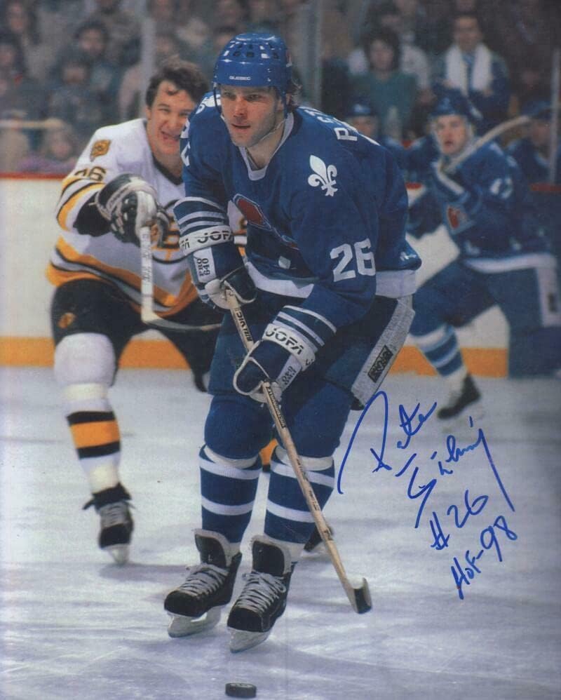Peter Stastny Quebec Nordiques Hof 98 Potpisano 8x10 Fotografija W/CoA - Autografirane NHL fotografije