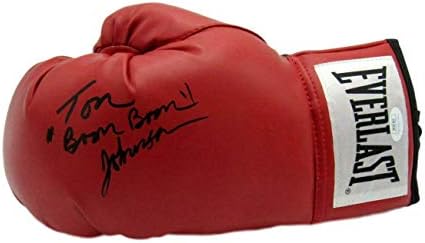 Tom Boom-Boom Johnson boks s autogramom, lijeva boksačka rukavica, 154762-boksačke rukavice s autogramom